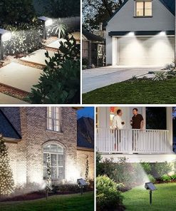 10 Pack Solar Spot Lights Outdoor Waterproof LED Landscape Lighting 2