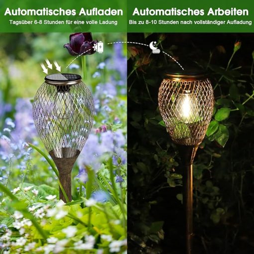 Solar Pathway Lights Outdoor LED Waterproof Garden Decorative 4 Pack - Image 2