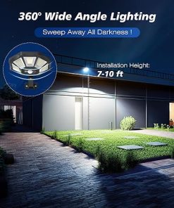 Outdoor Waterproof Solar Lights with 360° Angle and Motion Sensor 2