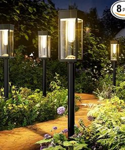 Bright Waterproof Solar Pathway Lights for Garden Yard Walkway 8 Pack