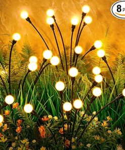 ASMAD Solar Lights Outdoor 8-Pack 64 LEDs Unique Garden Decor