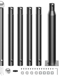 20Ft Solar Street Light Pole for Outdoor Backyard Porch Pathway