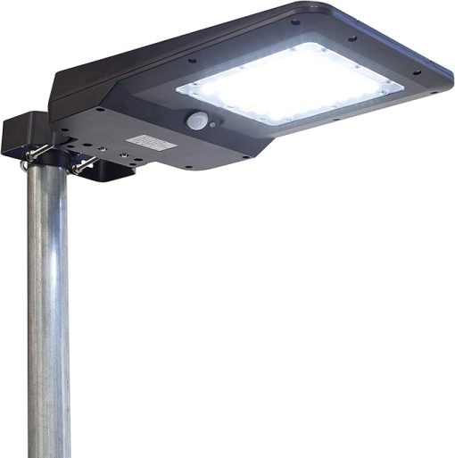 Wagan EL8586 Solar Street Lamp 1600 Lumen Motion Sensor Outdoor Light