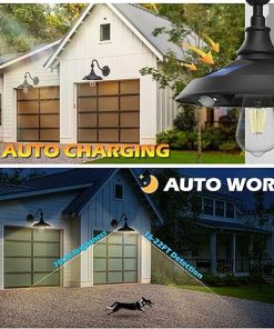 Solar Barn Lights with Motion Sensor and 3 Modes – 2 Pack 2