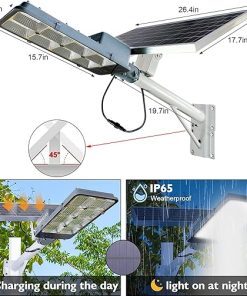 6500K Solar Street Flood Lights Outdoor Motion Sensor Security Light 2