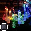 KNETE 16.4 Feet Solar Water Drop String Lights for Garden Decor