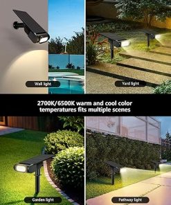 Outdoor Solar Spot Lights IP67 Waterproof Landscape Lighting 4 Pack 2