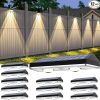 10 Pack Solar Fence Lights Outdoor IP65 Waterproof LED Deck Lighting 4