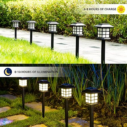 GIGALUMI Solar Outdoor Lights LED Waterproof 10 Hours Garden Lighting 2 GIGALUMI Solar Outdoor Lights LED Waterproof 10 Hours Garden Lighting - Image 2