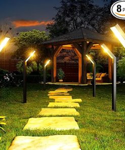 8 Pack Solar Pathway Lights Outdoor Waterproof for Garden and Yard