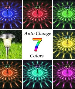 Solar Pathway Lights 8 Pack Color Changing Waterproof for Halloween 2