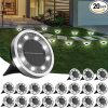 20-Pack Waterproof Solar Ground Lights for Patio Lawn Pathway