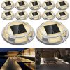 Waterproof Solar Deck Lights 12 Pack Outdoor LED Pathway Markers