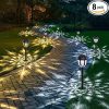 Bright Solar Pathway Lights 8 Pack Color Changing Waterproof Garden