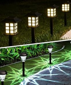 GIGALUMI Solar Outdoor Lights LED Waterproof 10 Hours Garden Lighting