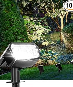 Outdoor Waterproof Solar Spot Lights 10 Pack with 63 LED Lighting