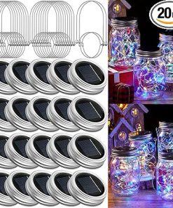 Solar Lantern Lights 20 Sets 30 LED Fairy Mason Jar String Lights