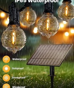 Brightown 208FT Solar String Lights with Remote and 102 Shatterproof Bulbs 2