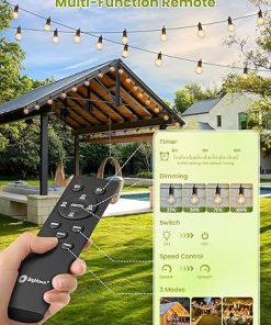 Solar String Lights 158FT Waterproof with Remote 75 LED Bulbs 2