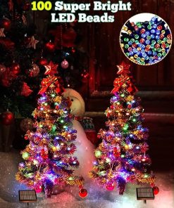 100 LED Solar Christmas Tree Lights Waterproof Outdoor 8 Modes Decor 2