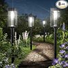 Outdoor 8 Pack Solar Post Lights Waterproof Fence Cap for Decks 4