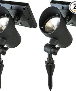 Newhouse Lighting Solar LED Spotlight, 100 Lumens, Weatherproof, 2-Pack