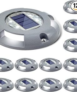 Solar Deck Lights LED Solar Powered Outdoor Waterproof 12 Pack