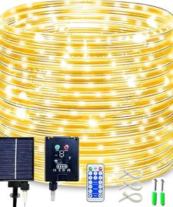 50 Feet Solar Rope Lights 500 LED Waterproof 8 Modes Indoor Outdoor