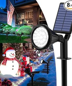 Solar Spot Lights Outdoor Waterproof 8 Pack for Yard Landscape Decor