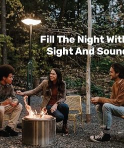 Nocturne Solar Floor Lamp and Bluetooth Speaker for Outdoor Use 2