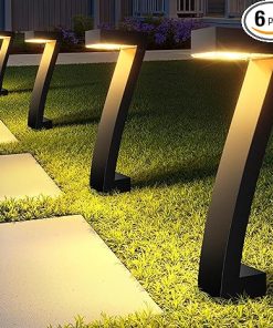 WdtPro 6 Pack Solar Pathway Lights Bright LED Waterproof Garden Decor