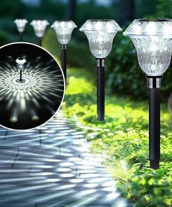 Solar Pathway Lights Waterproof Yard Decor Garden Lighting 8 Pack