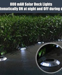 12 LED Solar Deck Lights IP67 Waterproof Cast Aluminum 4 Pack 2