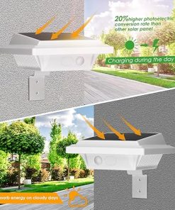 Outdoor Solar Gutter and Fence Lights with 40 LEDs Waterproof Set 2