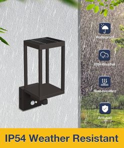 2 Pack Solar Wall Lanterns with Motion Sensor for Outdoor Use 2