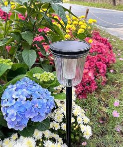 Solar Pathway Lights 4 Pack High Lumen Cool Warm Waterproof Outdoor